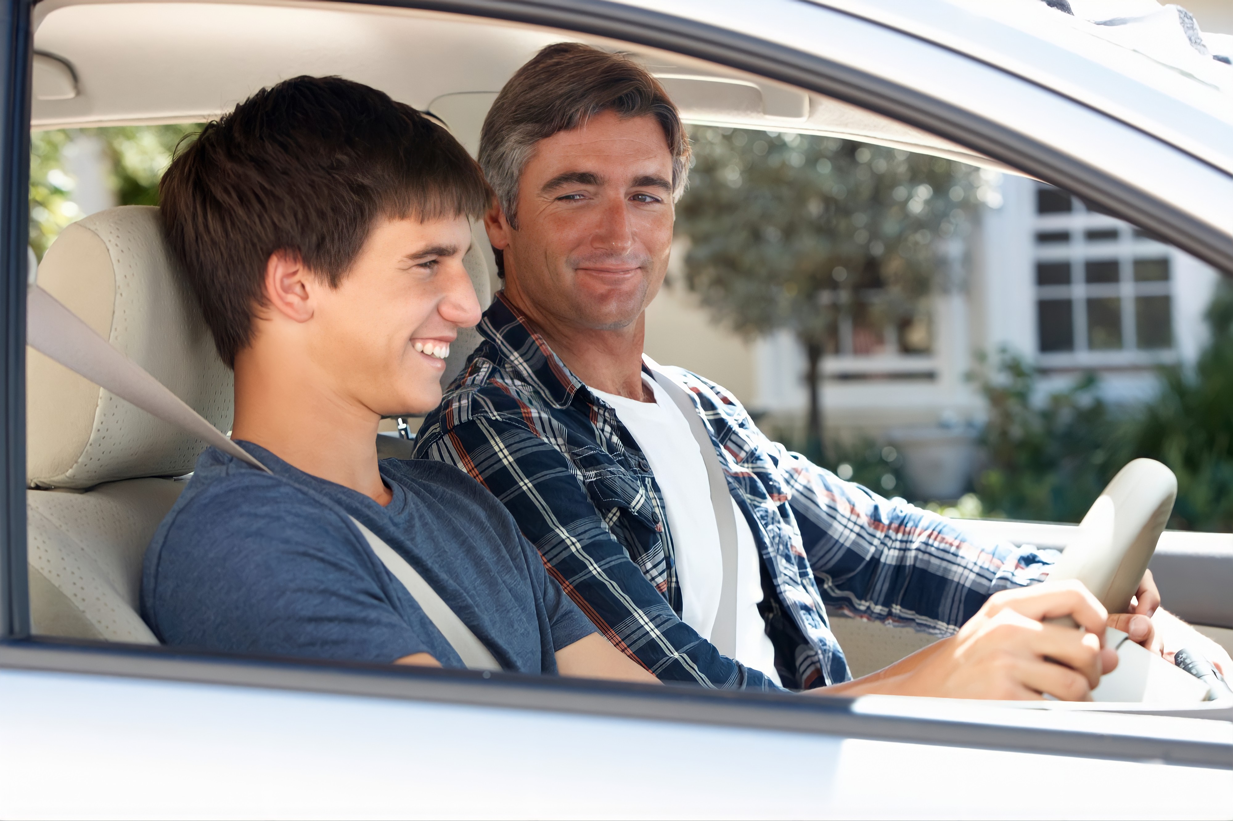 Dad and Son in Car meme template blank - image format