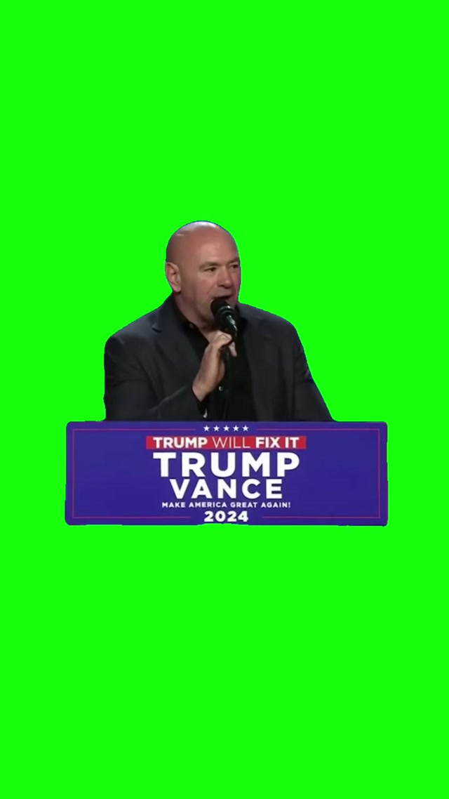 Dana White Trump Victory Speech meme template blank