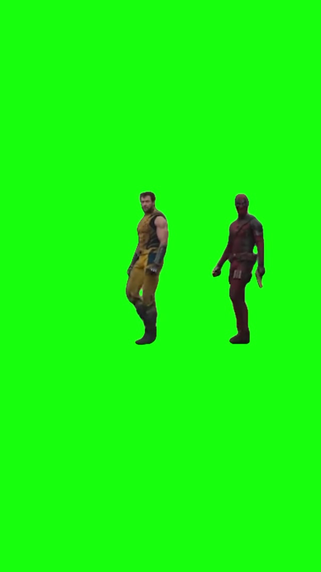 Deadpool & Wolverine Walking meme template blank