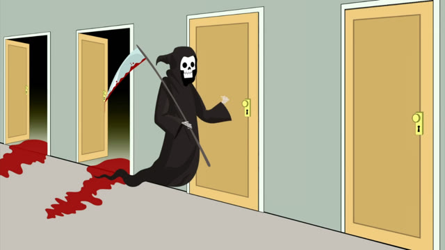 Death Knocking meme template blank