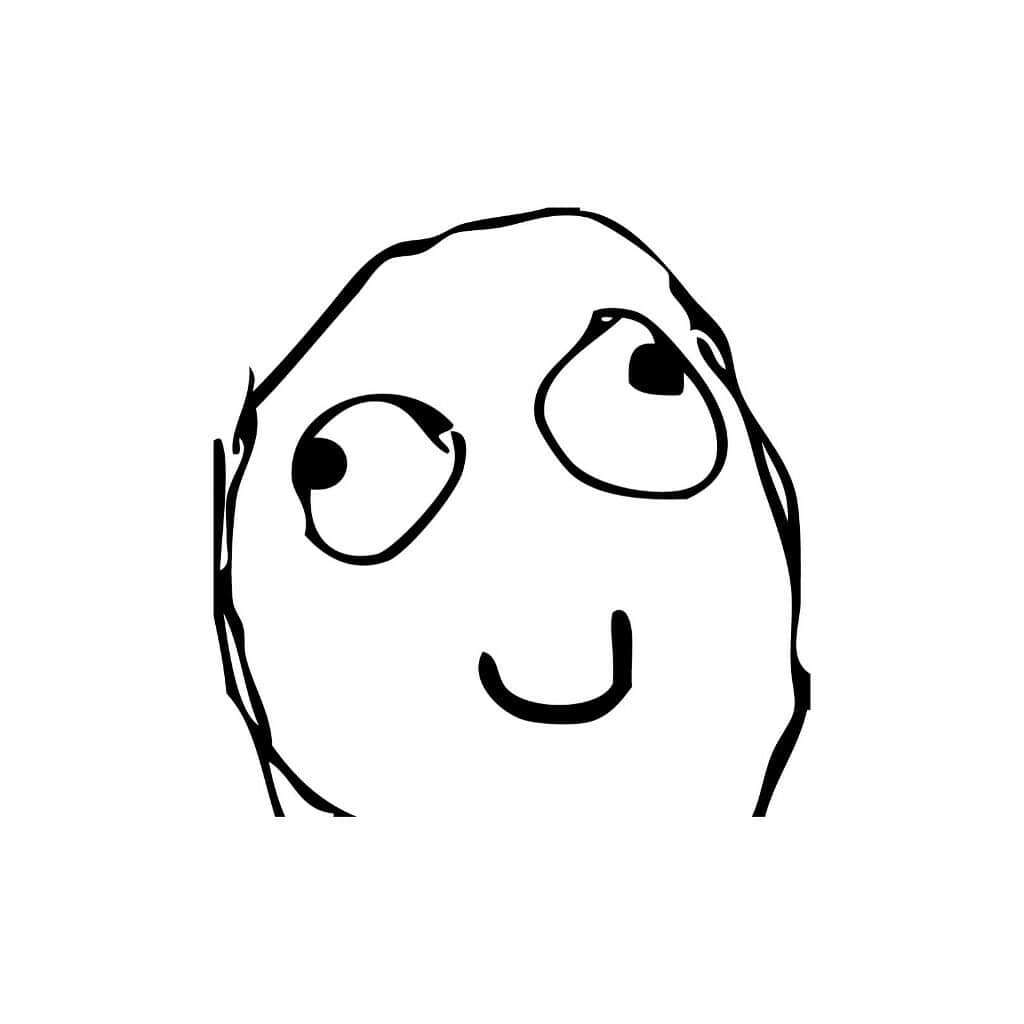 Derp The Simple Smile meme template blank