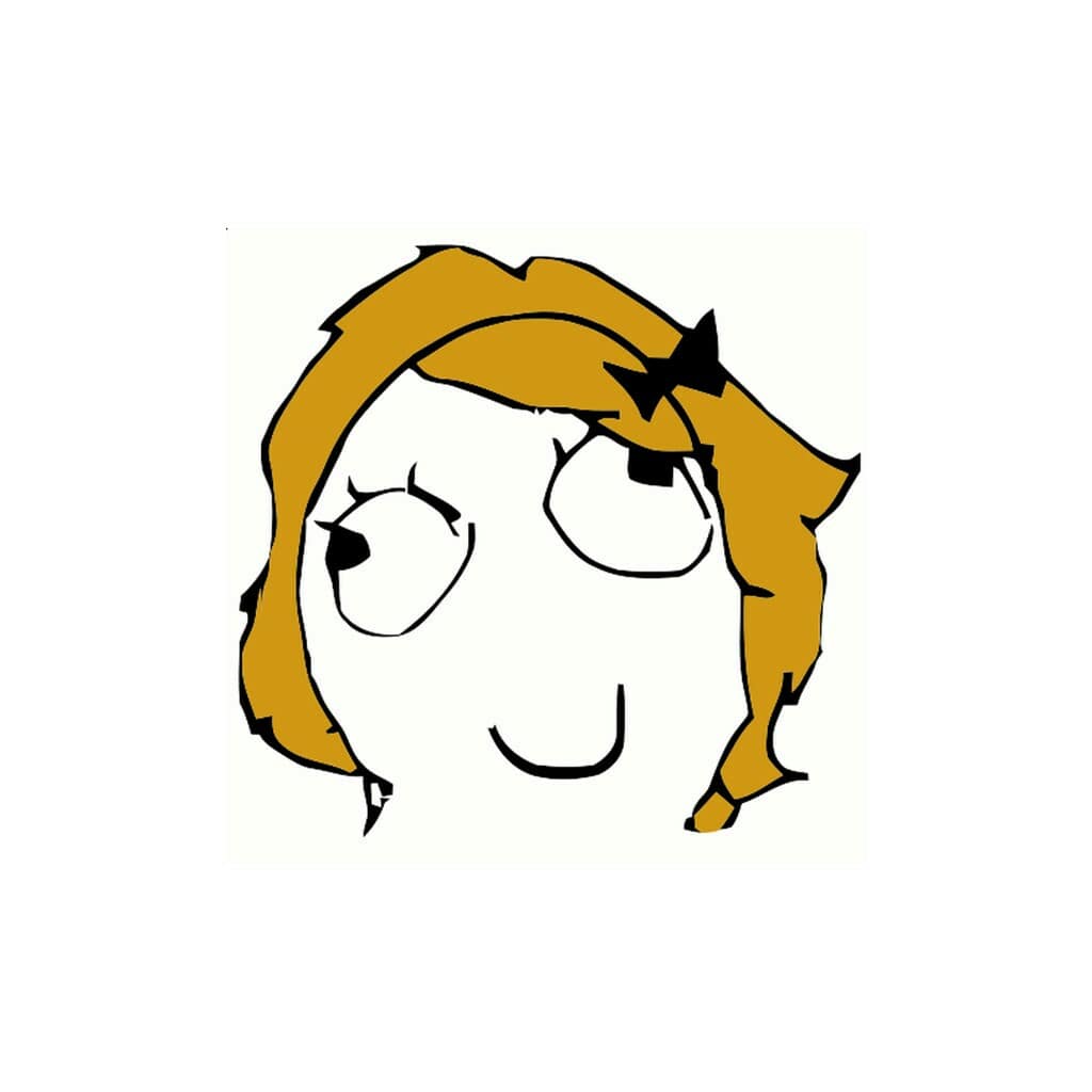 Derpina The Female Derp meme template blank