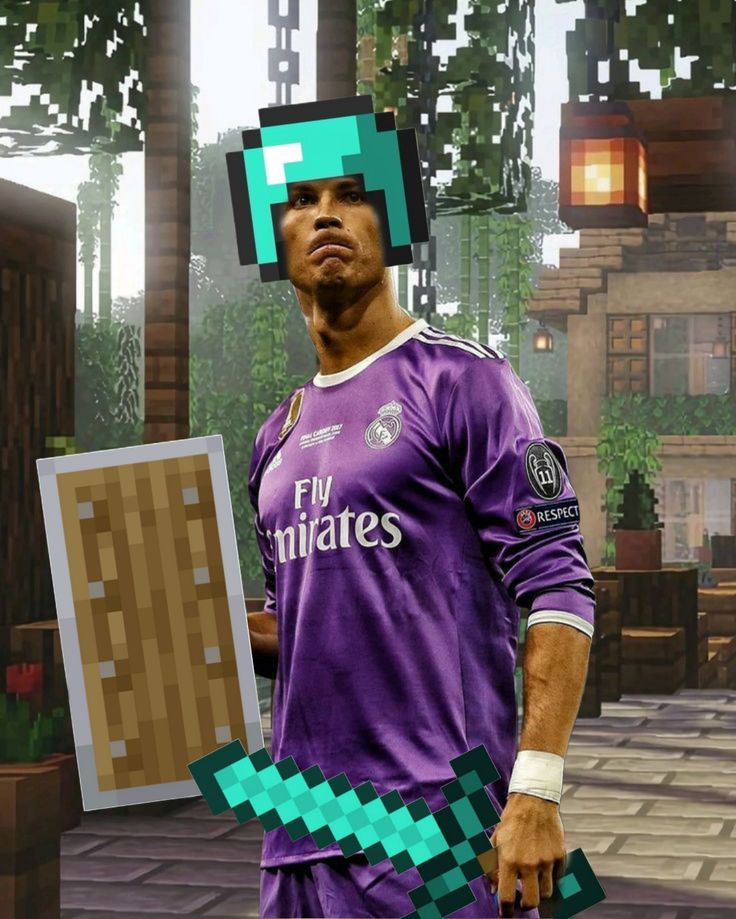 Diamond Armor Ronaldo meme template blank