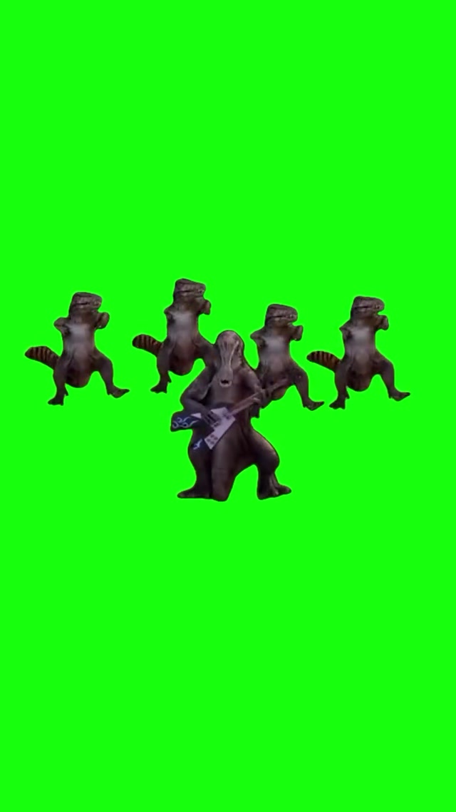Dinosaurs Dancing meme template blank