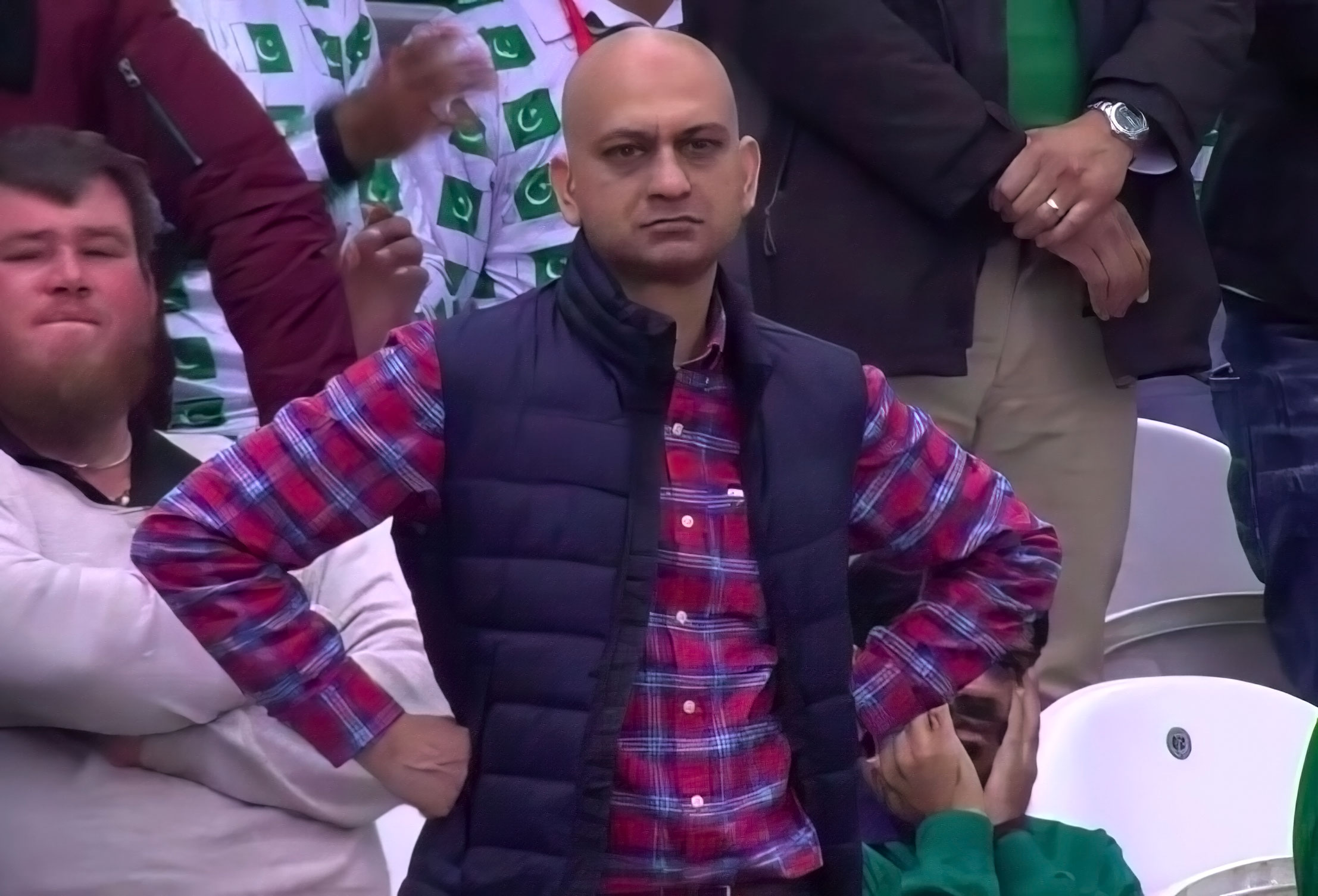 Disappointed Pakistani Fan meme template blank - image format
