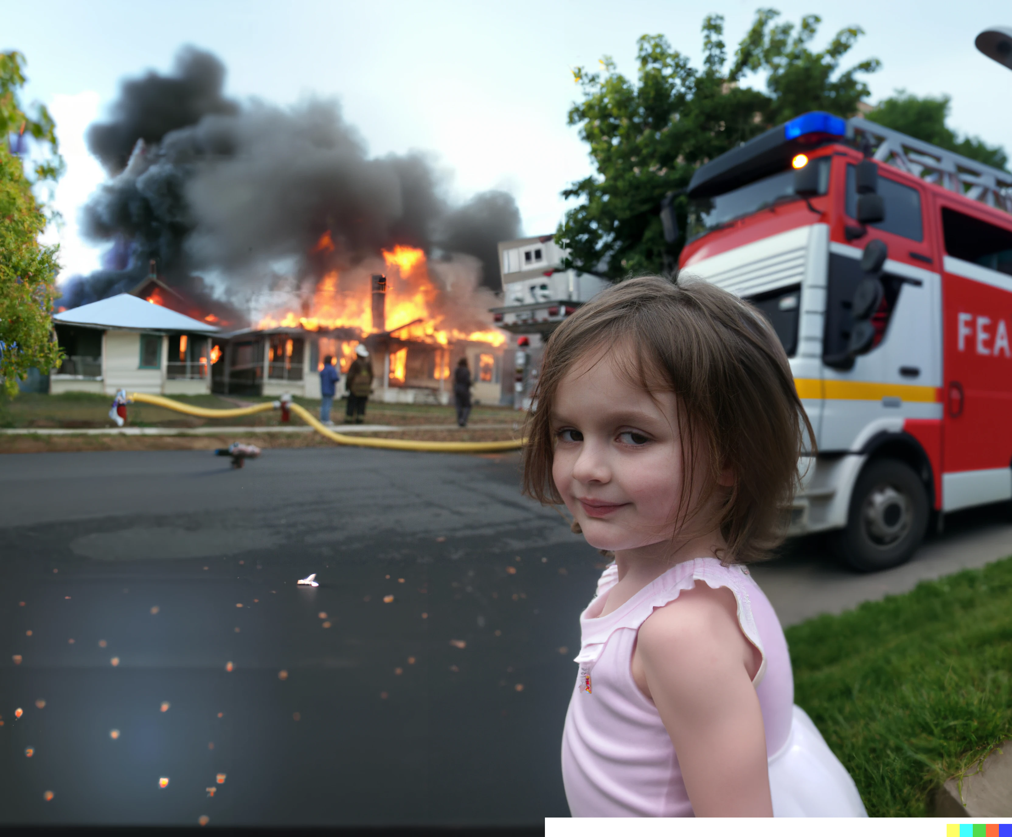 Disaster Girl meme template blank - image format