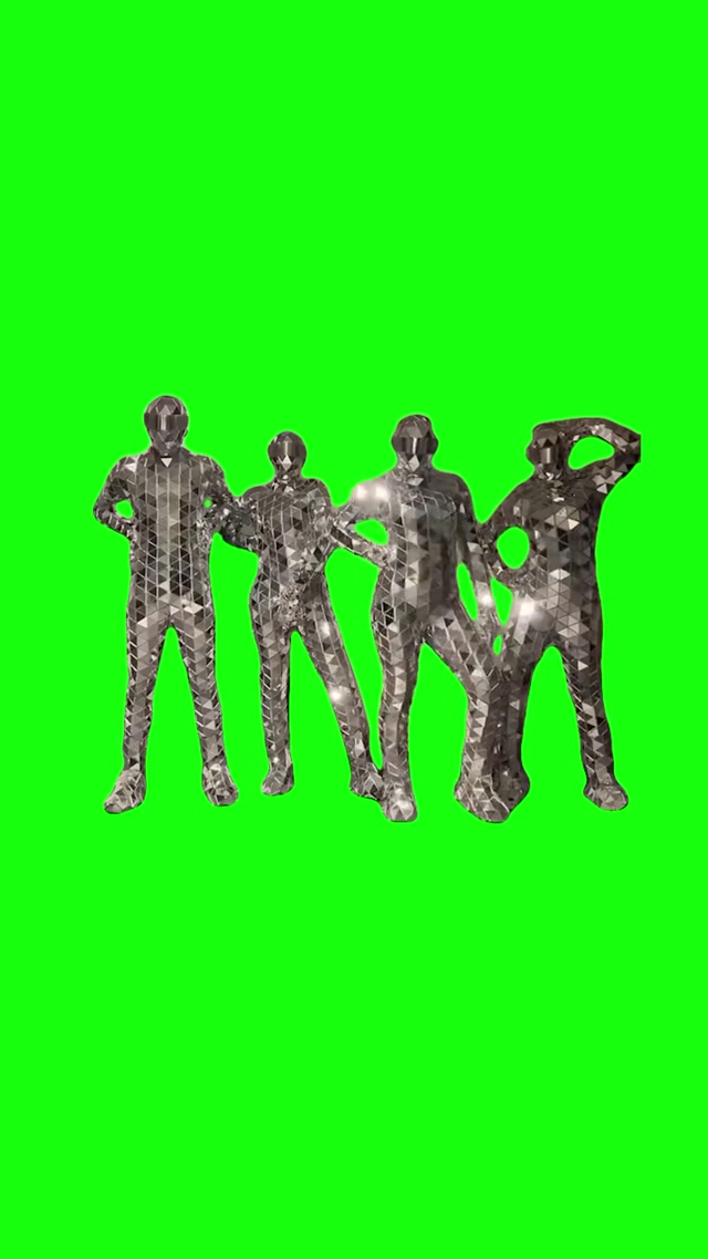 Disco Ball People Dancing meme template blank