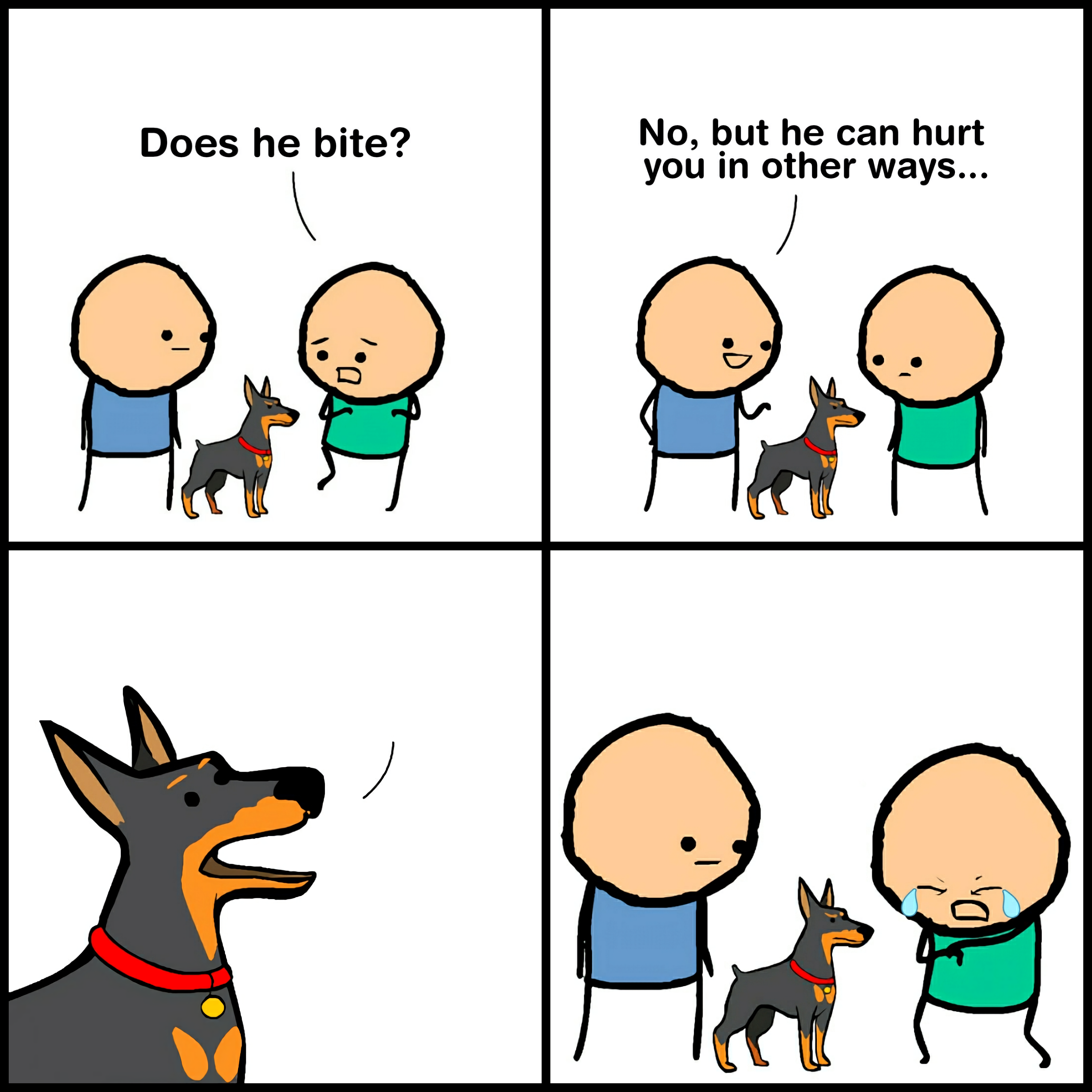 Does He Bite? meme template blank - image format
