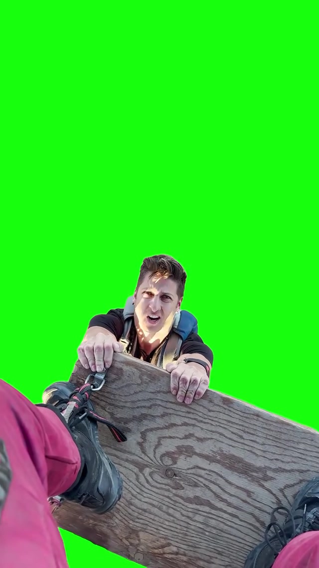 “Does It Look Like a Green Screen?” Freddychase Skydiving meme template blank