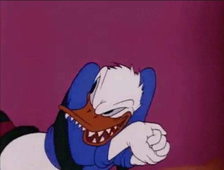 Donald Duck Evil Grin meme template blank - image format
