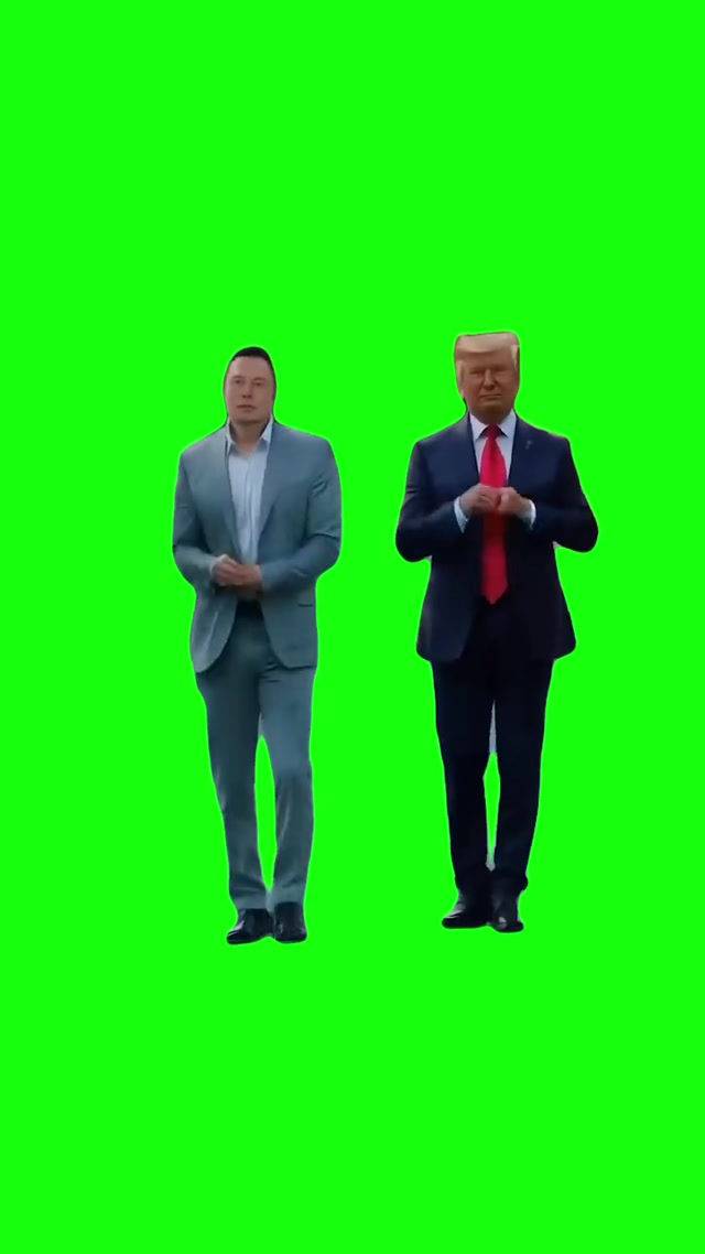 Donald Trump and Elon Musk AI Dance meme template blank
