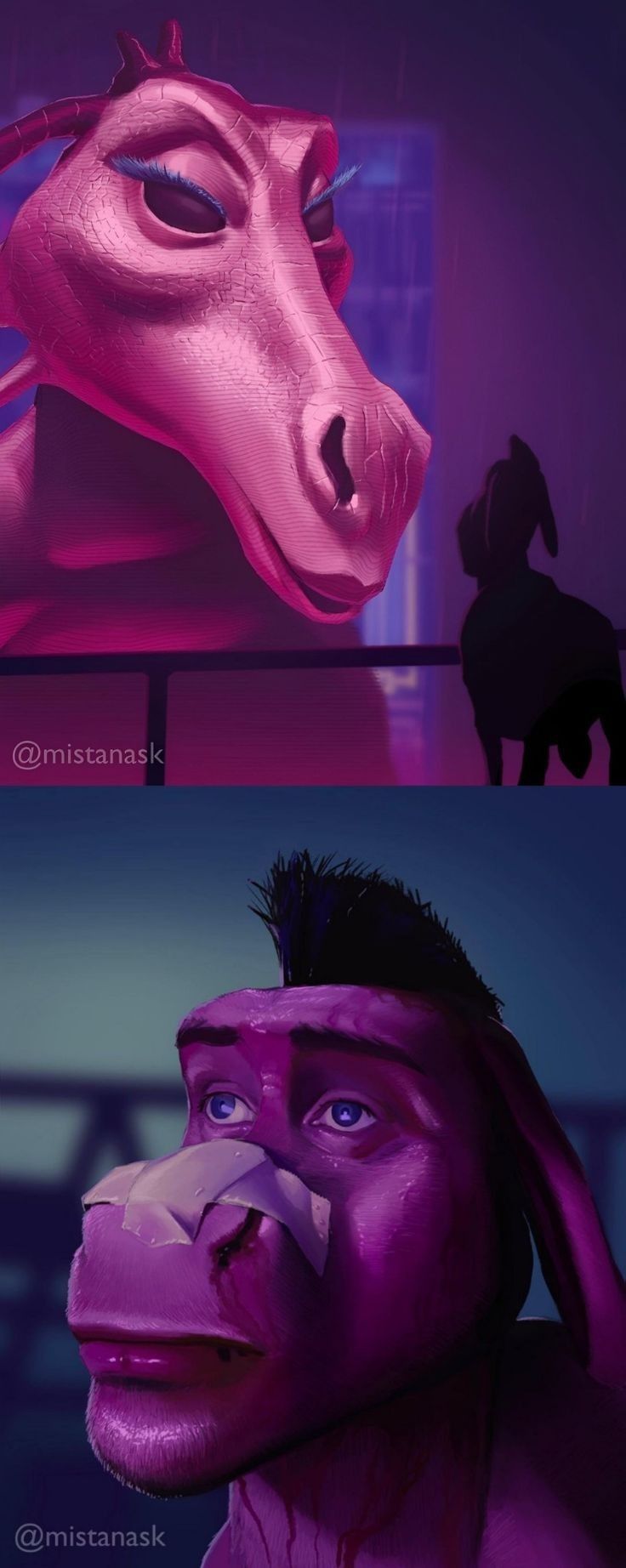 Donkey 2049 meme template blank