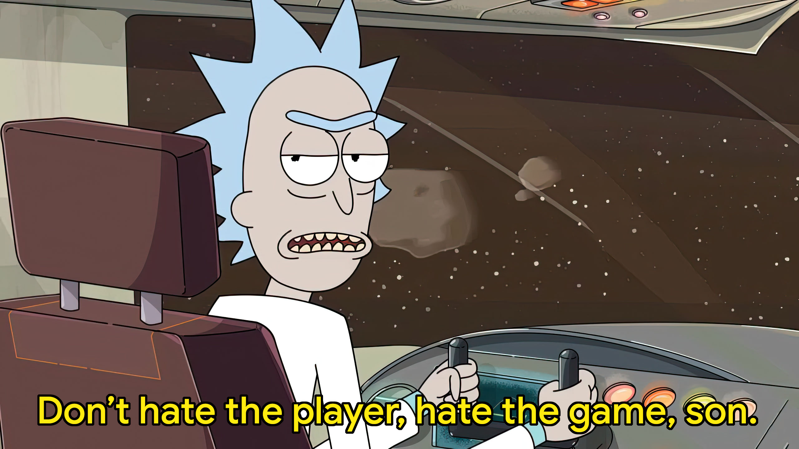 Don't Hate the Player meme template blank - image format