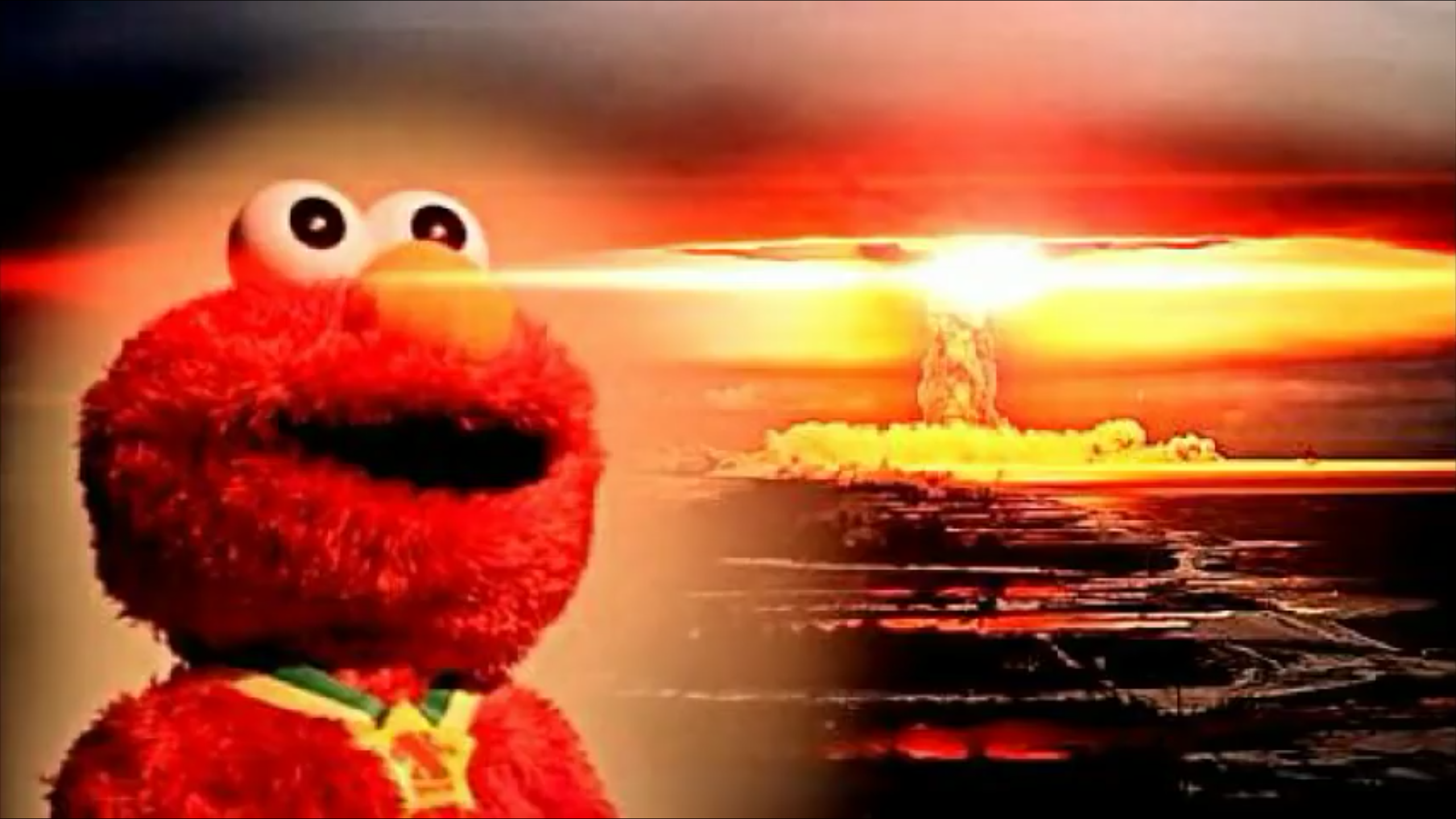 Elmo Nuclear Bomb meme template blank - image format