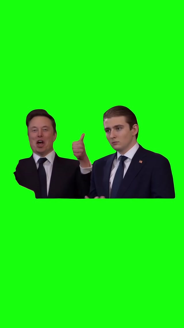 Elon Clapping While Barron Trump Stares meme template blank
