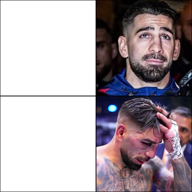 Emotional Ilia Topuria Reaction meme template blank