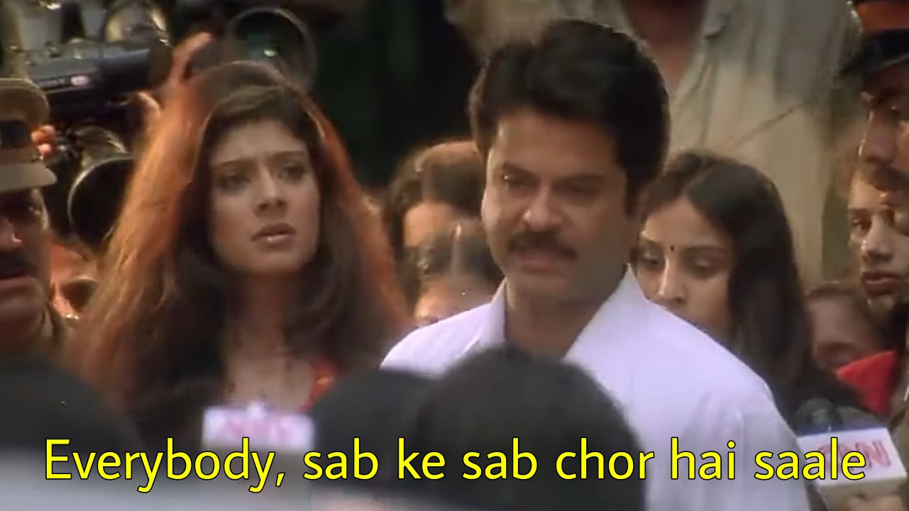 Everybody Chor Hain meme template blank