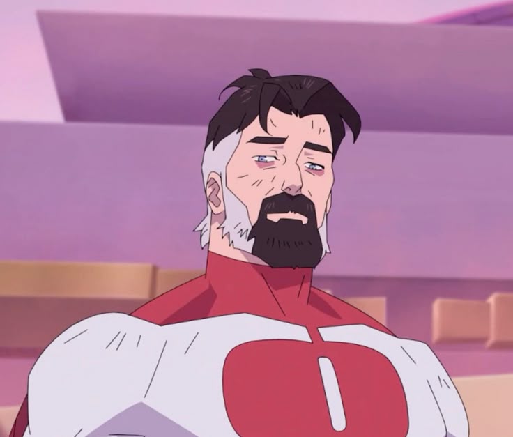 Exhausted Omni-Man meme template blank