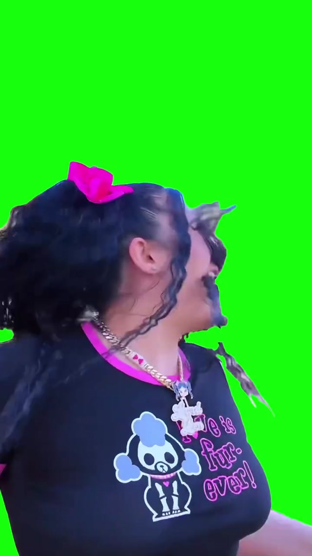 Female Rapper Screaming meme template blank
