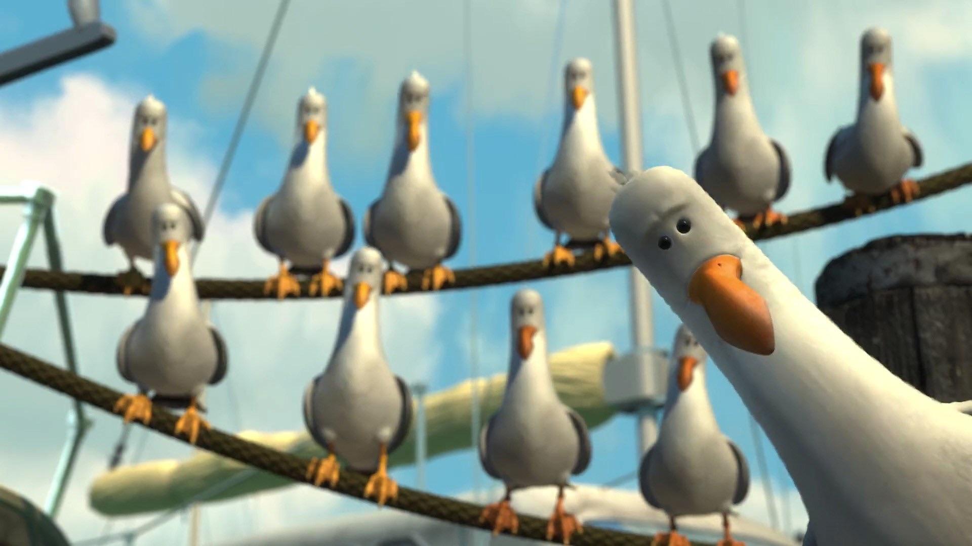 Finding Nemo Seagulls meme template blank