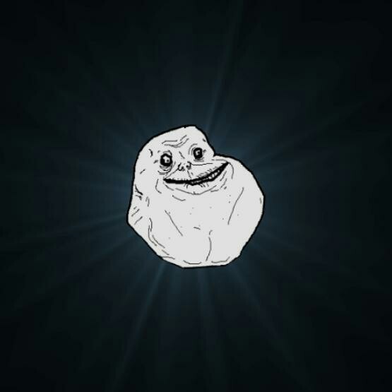 Forever Alone meme template blank