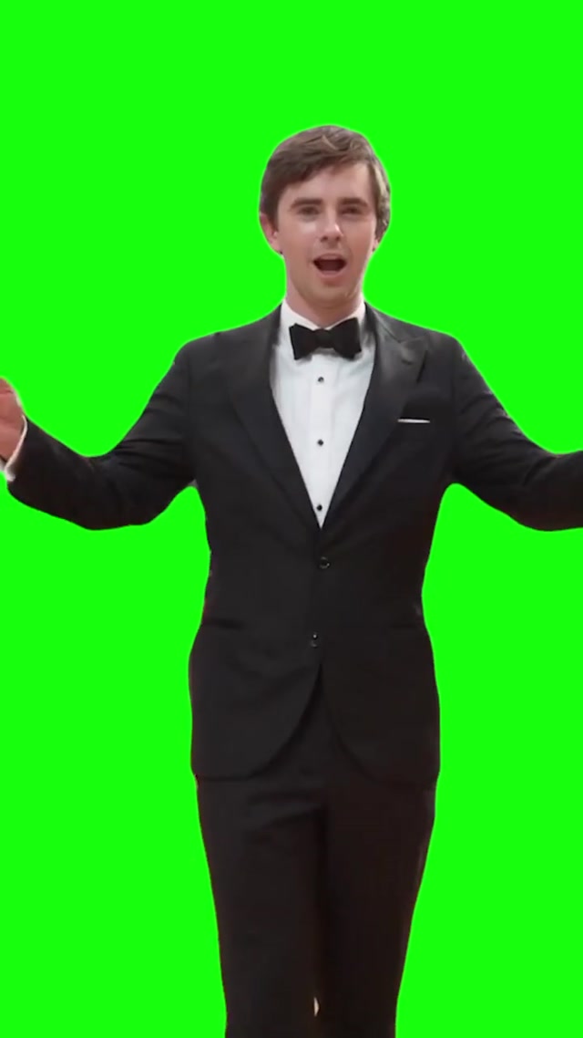 Freddie Highmore Posing on the Red Carpet Meme meme template blank