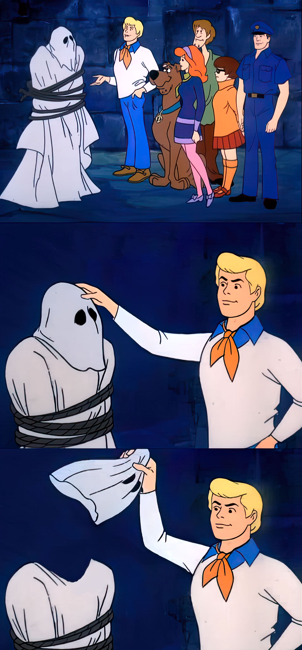 Fred’s Unmasking meme template blank - image format