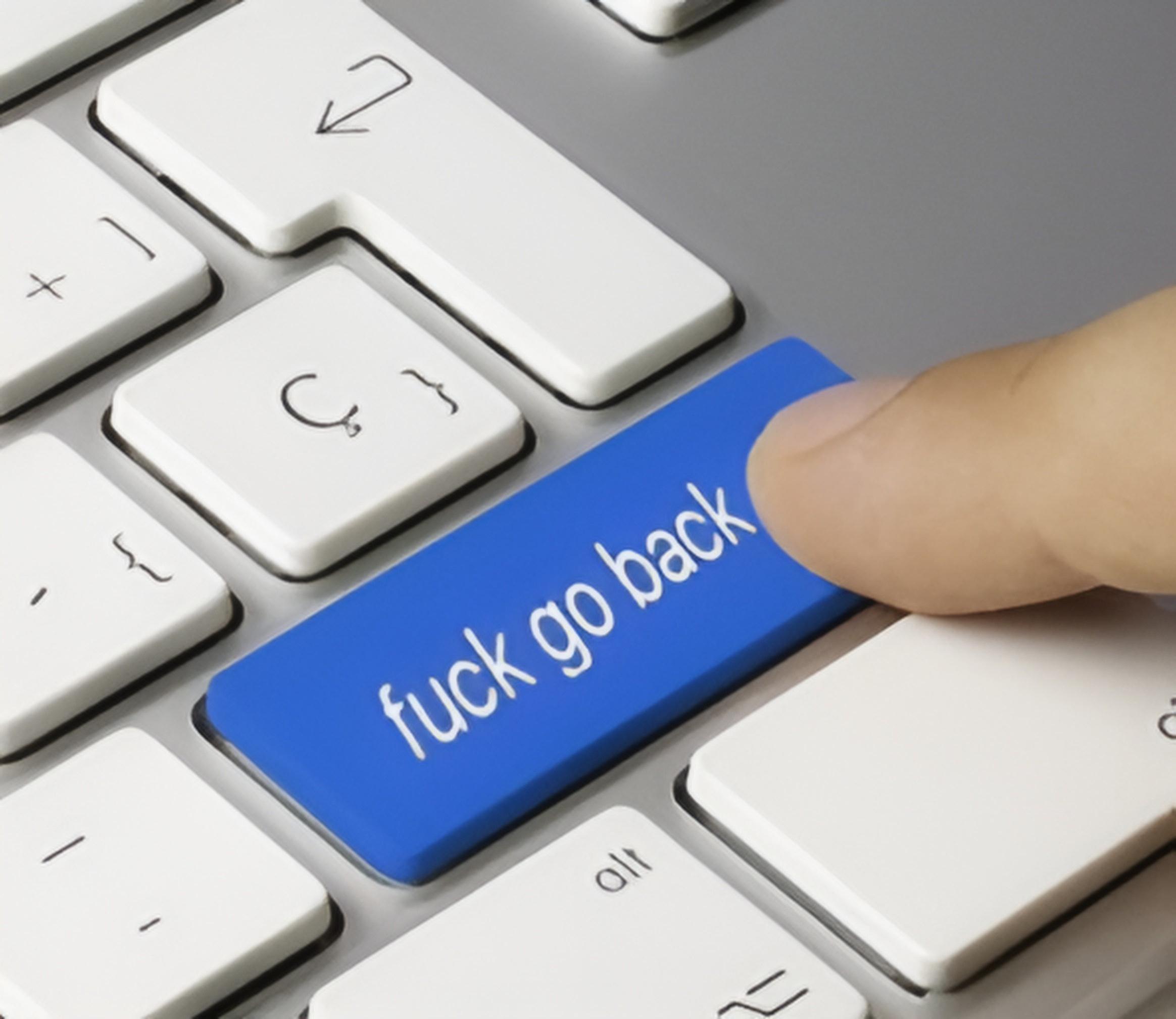 Fuck Go Back Button meme template blank