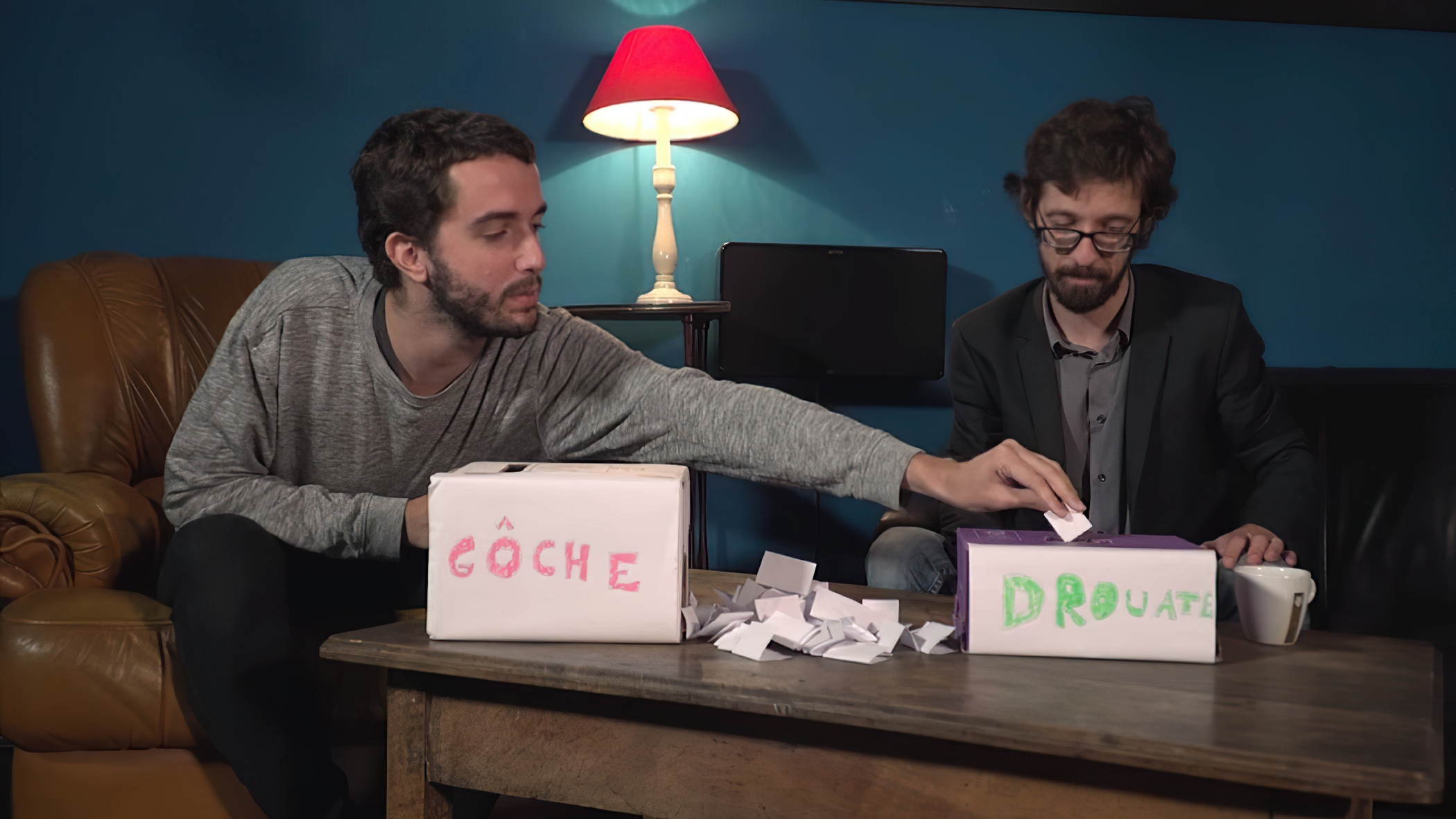 Gôche vs. Drouate meme template blank - image format