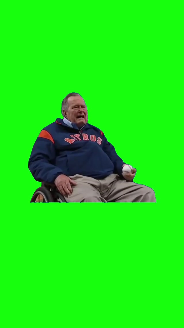 George H.W. Bush Holding a Baseball meme template blank