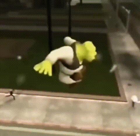 Shrek jumping on road dancing edit meme template blank