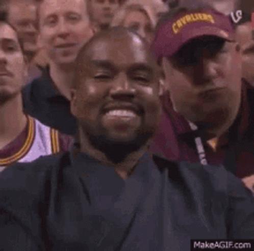 Kanye West Fake Smile meme template blank