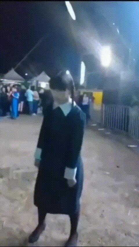 Wednesday Addams Festival Dance meme template blank