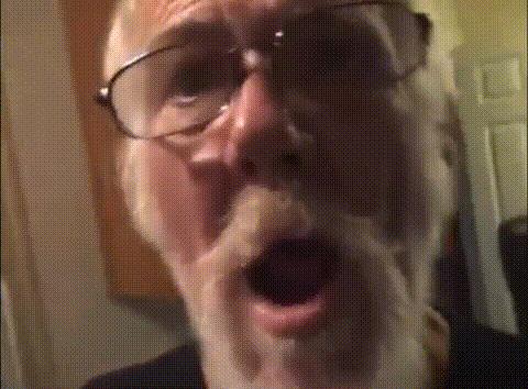 Aw Hell Naw Grandpa meme template blank