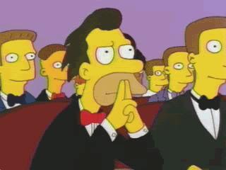Simpsons observing GIF meme template blank