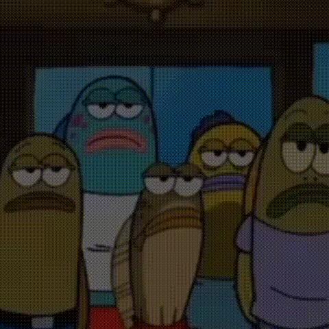The Judgmental Fish / The Unimpressed Audience meme template blank