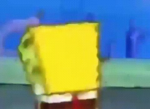 Spongebob shout and run template meme template blank