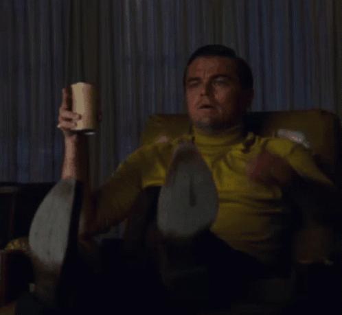 Leonardo DiCaprio pointing meme template blank