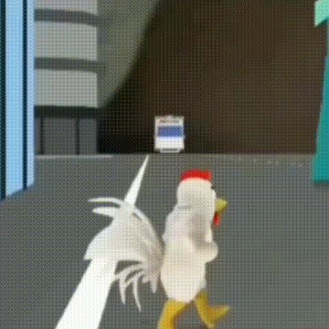 The Dancing Chicken / Why the Chicken Crossed the Road meme template blank