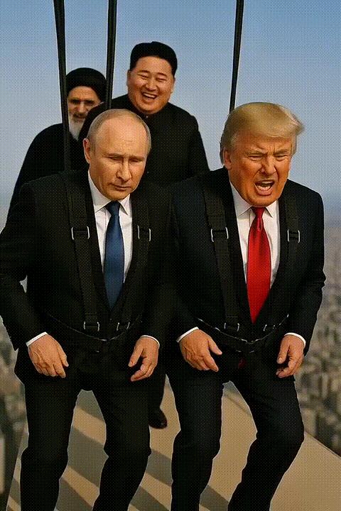 Viral World Leaders Bungee Jump Meme meme template blank