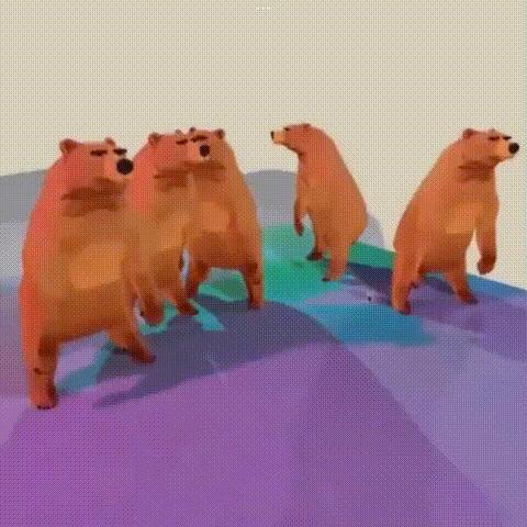 Dancing Bears meme template blank