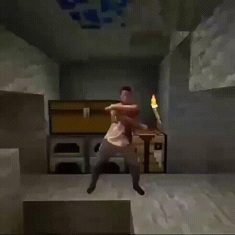 Dancing In A Minecraft Cave template meme template blank