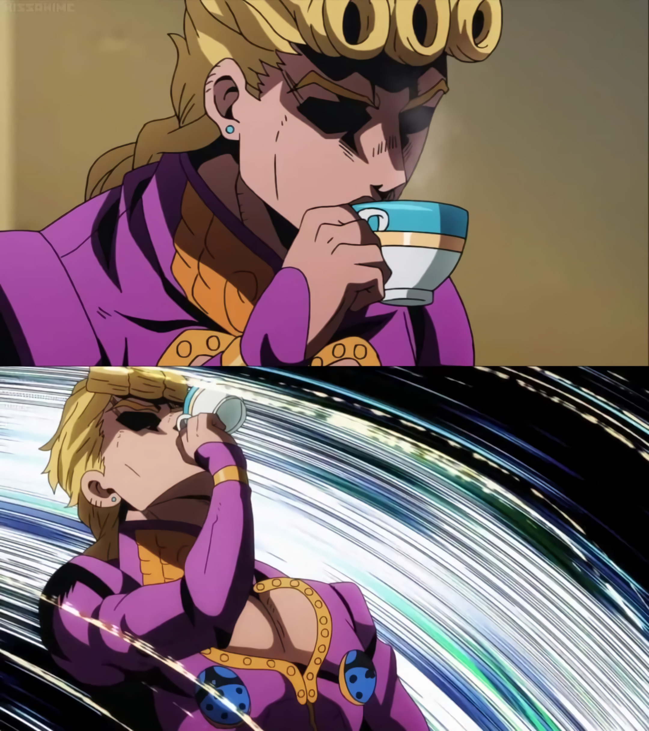 Giorno’s Tea meme template blank - image format