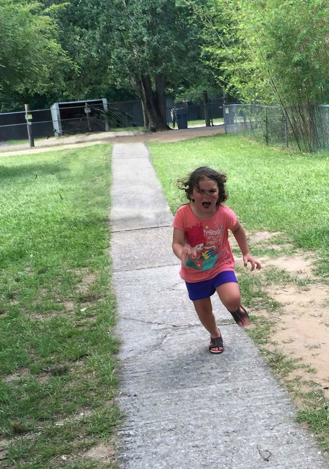 Girl Running From Nothing meme template blank - image format