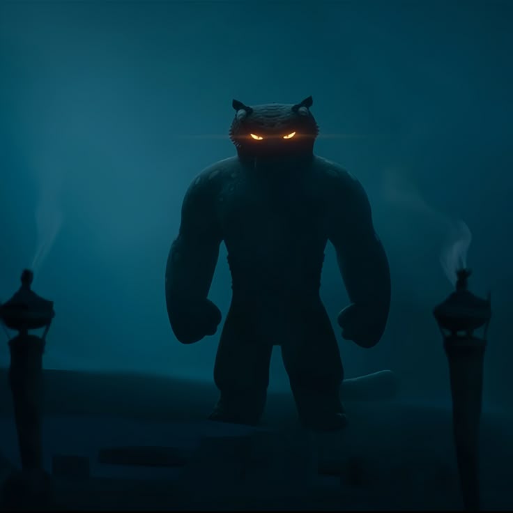 Glow-Eyed Shadow Threat meme template blank