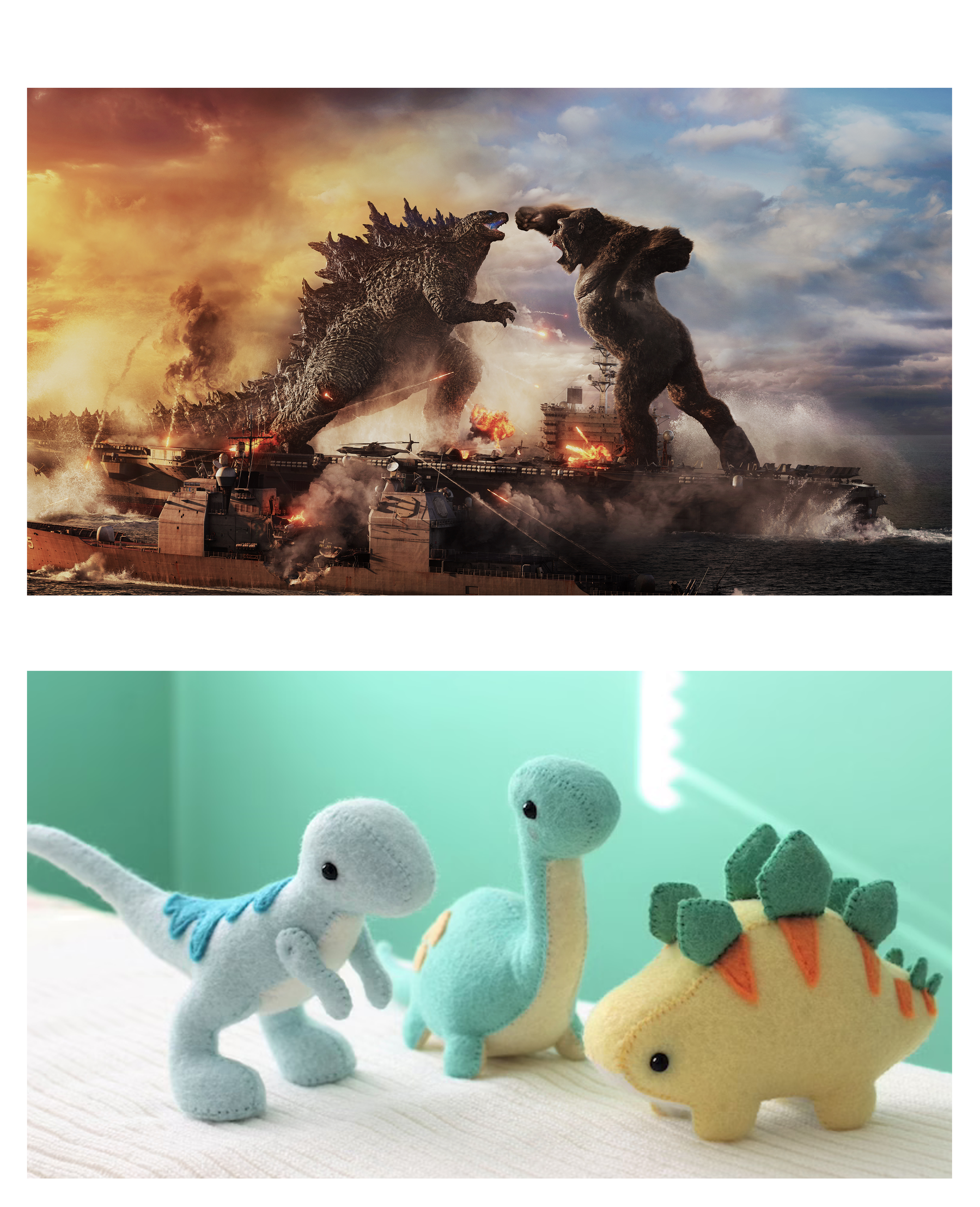Godzilla vs. Kong meme template blank - image format