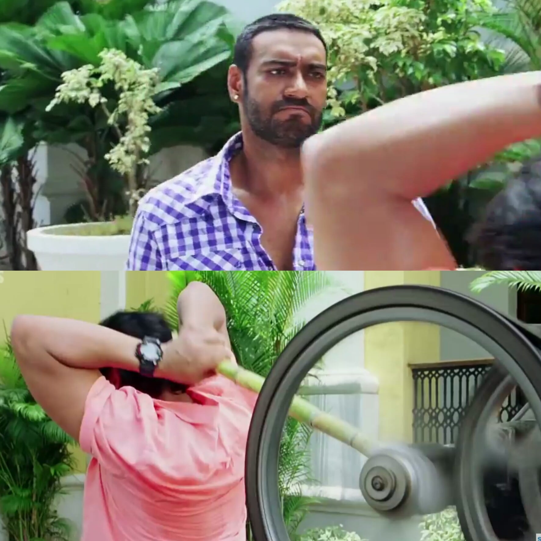 Gopal Sugarcane Machine Fight meme template blank - image format