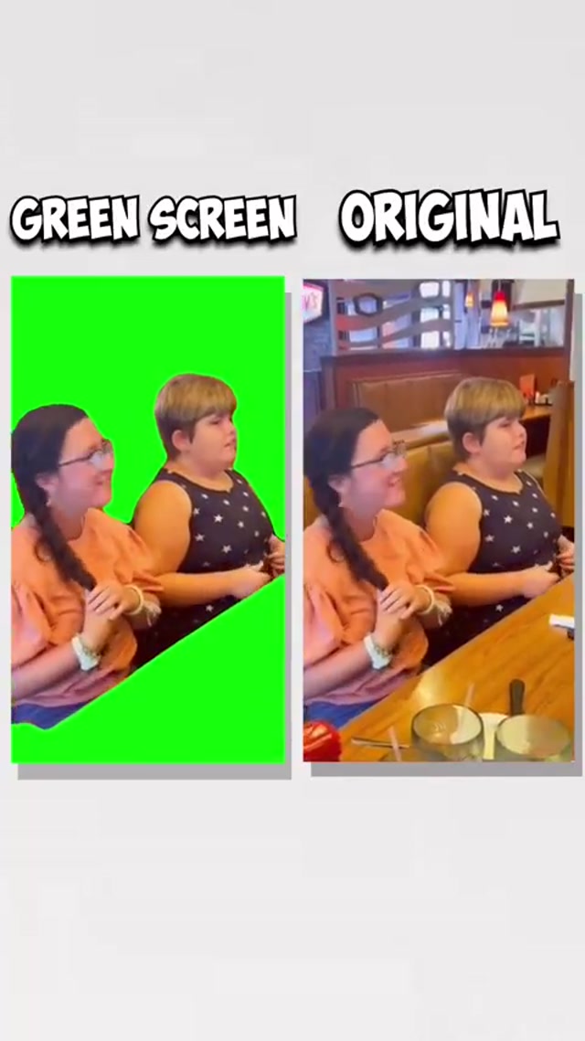 Green Screen vs Original - Yeah We Fancy Like Denny's meme template blank
