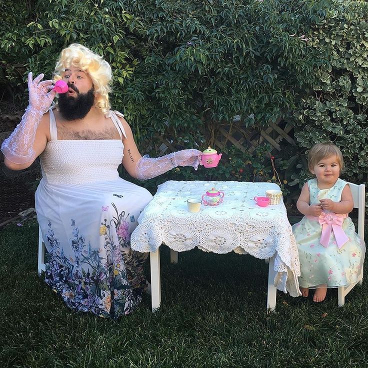 Grown Man Princess Tea Party meme template blank