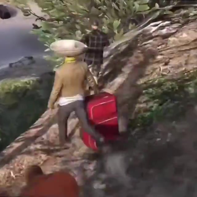 GTA 5 Sombrero Suitcase Chase meme template blank